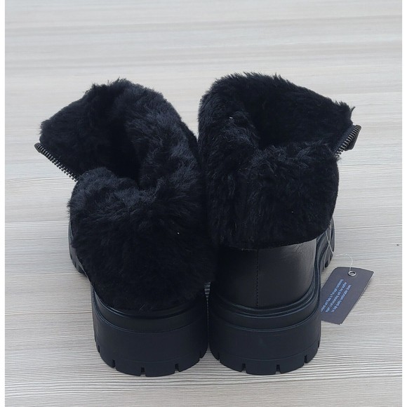 Avellini Women Made In SPAIN Black Leather Combat Convertible Ankle Boots 9 / 40 - Picture 3 of 4